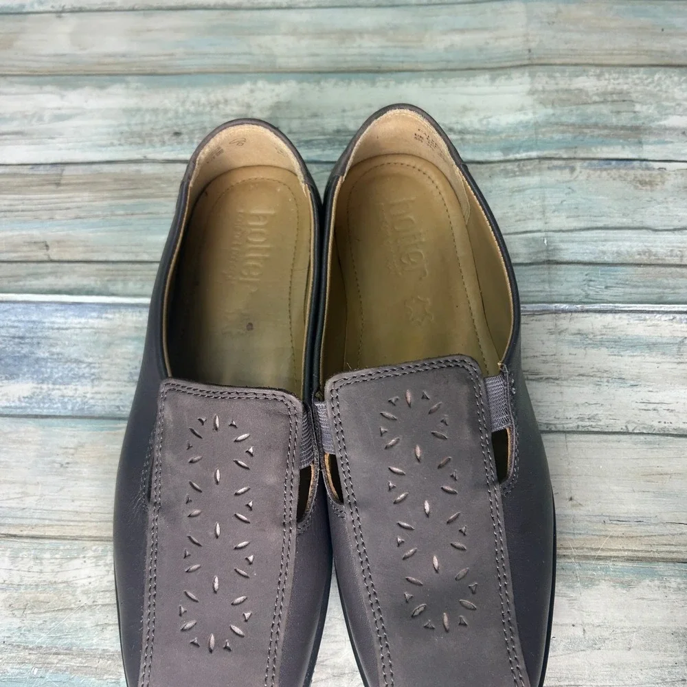 Hotter‎ Calypso Size 7.5 EXF Cut out Womens leather suede comfort Shoes